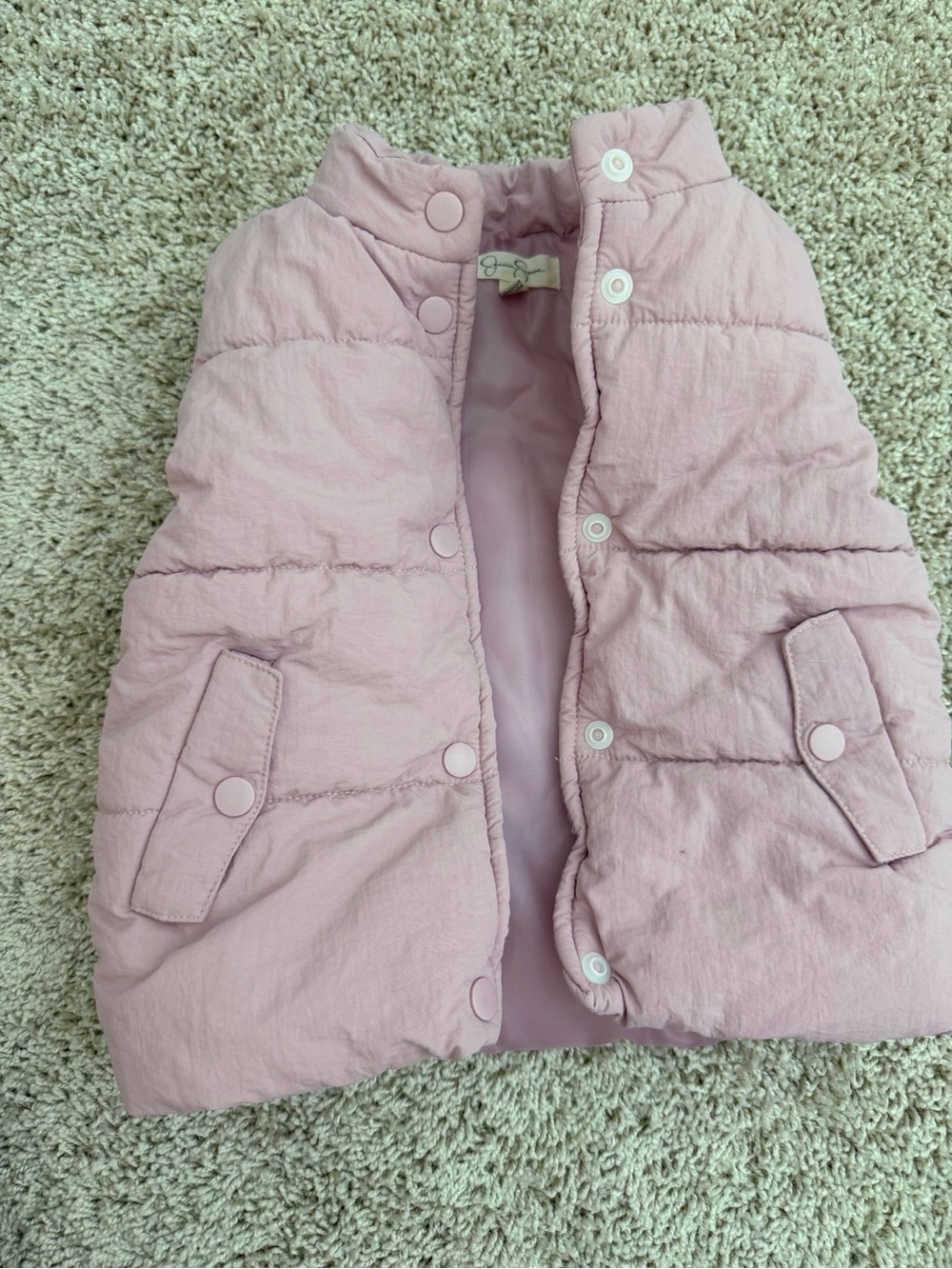 Jessica Simpson Light Pink Quilted Puffer Vest - Toddler 24m/2T